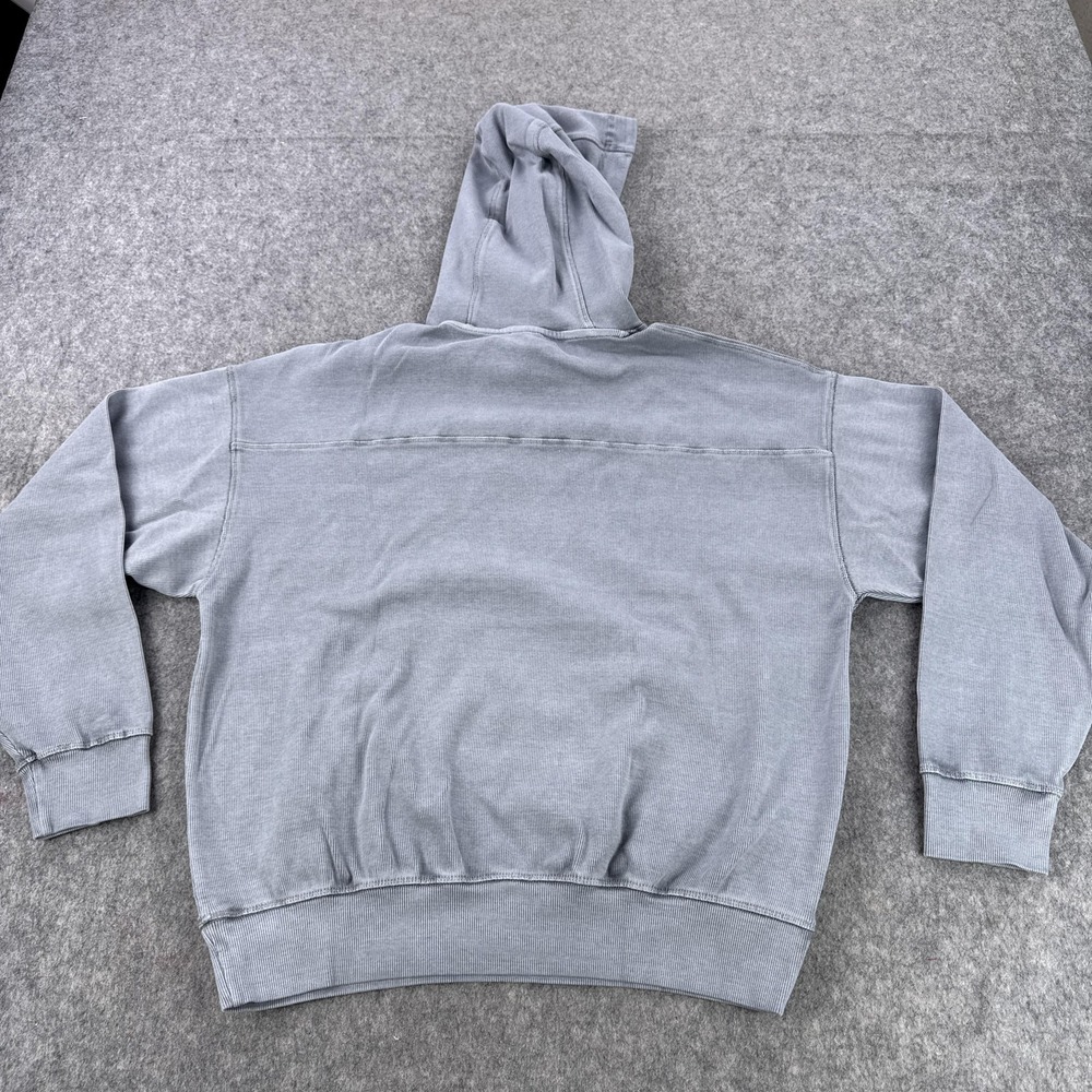 Gymshark Hoodie Mens XS Gray Oversized Ribbed Kangaroo Pocket Pullover A1B5N - Picture 7 of 11